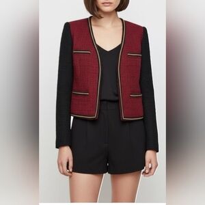 MNG Women's Black and Red Jacket/Blazer Size S